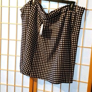 Black and White Checked Skort